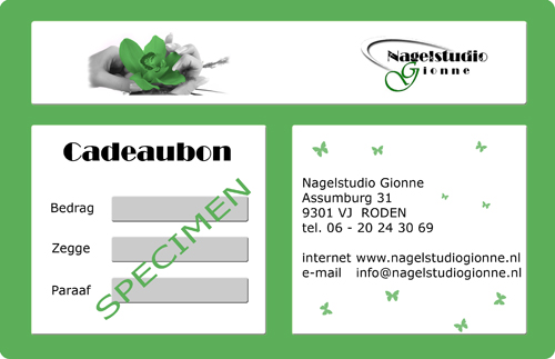 Cadeaubon Nagelstudio Roden