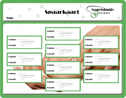 Spaarkaart Nagelstudio Roden